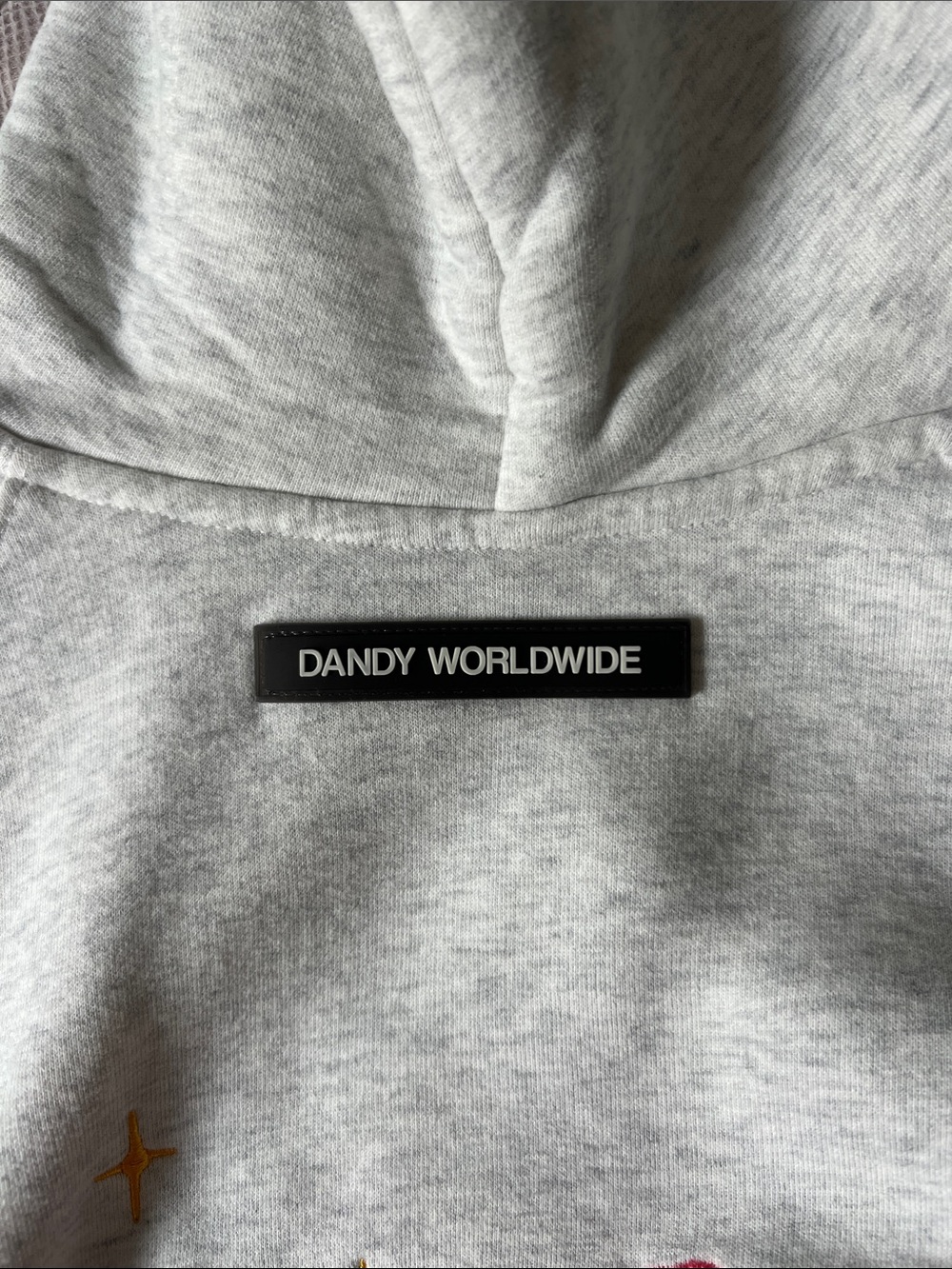 Dandy Worldwide “Gift Giving” Light Gray Floral Embroidered Hoodie - Picture 5 of 6